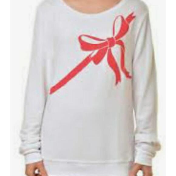 WILDFOX CHRISTMAS BOW LIGHT WEIGHT SWEATSHIRT SIZE SMALL - Picture 1 of 6